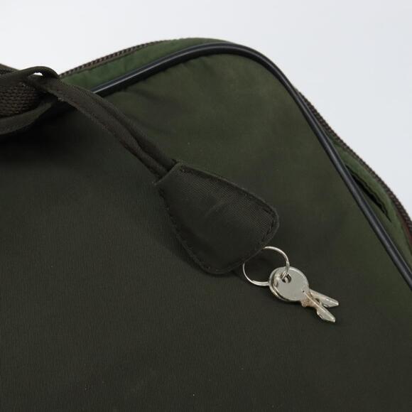 PRADA Hand Bag Nylon Khaki Silver Auth 151267 - Picture 9 of 16